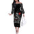 Skull Off The Shoulder Long Sleeve Dress Skull Girl Spoiled Wife - Wonder Print Shop