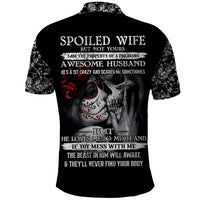 Skull Polo Shirt Skull Girl Spoiled Wife - Wonder Print Shop