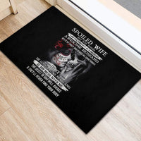 Skull Rubber Doormat Skull Girl Spoiled Wife - Wonder Print Shop