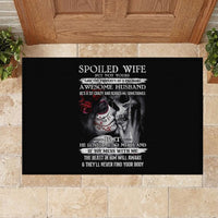 Skull Rubber Doormat Skull Girl Spoiled Wife - Wonder Print Shop