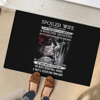 Skull Rubber Doormat Skull Girl Spoiled Wife - Wonder Print Shop