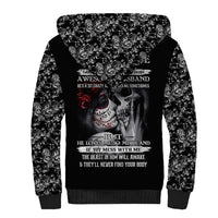 Skull Sherpa Hoodie Skull Girl Spoiled Wife - Wonder Print Shop