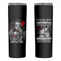 Skull Skinny Tumbler Skull Girl Spoiled Wife - Wonder Print Shop