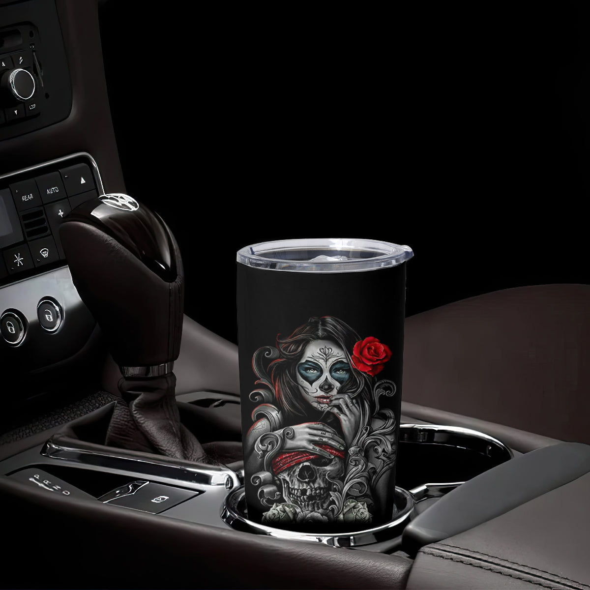 Skull Tumbler Cup Skull Girl Spoiled Wife - Wonder Print Shop