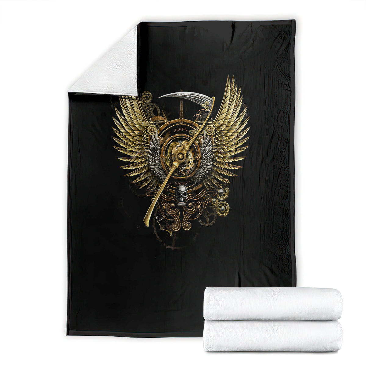 skull-blanket-golden-skull-steampunk