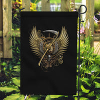 Skull Garden Flag Golden Skull Steampunk - Wonder Print Shop