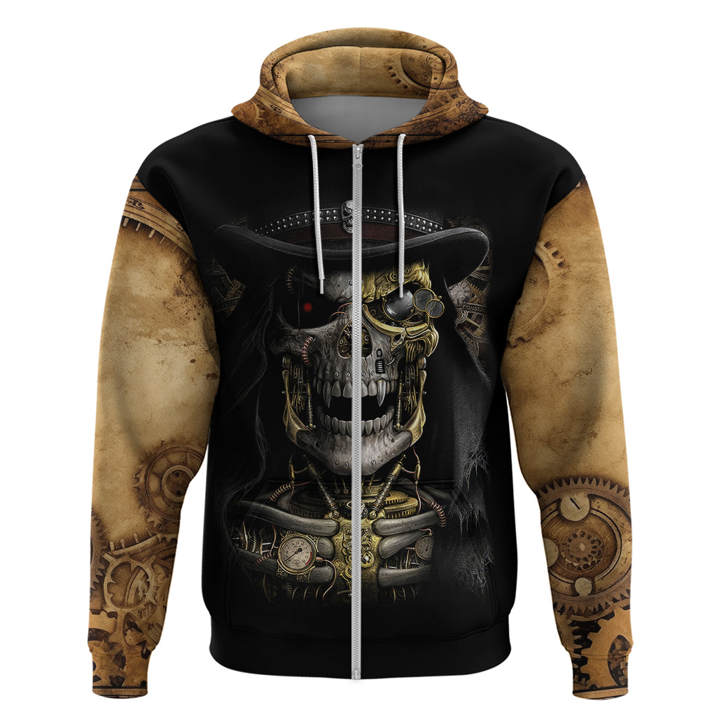 Skull Hoodie Golden Skull Steampunk - Wonder Print Shop