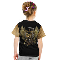 Skull Kid T Shirt Golden Skull Steampunk - Wonder Print Shop