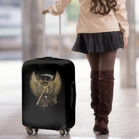 Skull Luggage Cover Golden Skull Steampunk - Wonder Print Shop