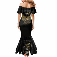 Skull Mermaid Dress Golden Skull Steampunk - Wonder Print Shop
