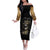 Skull Off The Shoulder Long Sleeve Dress Golden Skull Steampunk - Wonder Print Shop