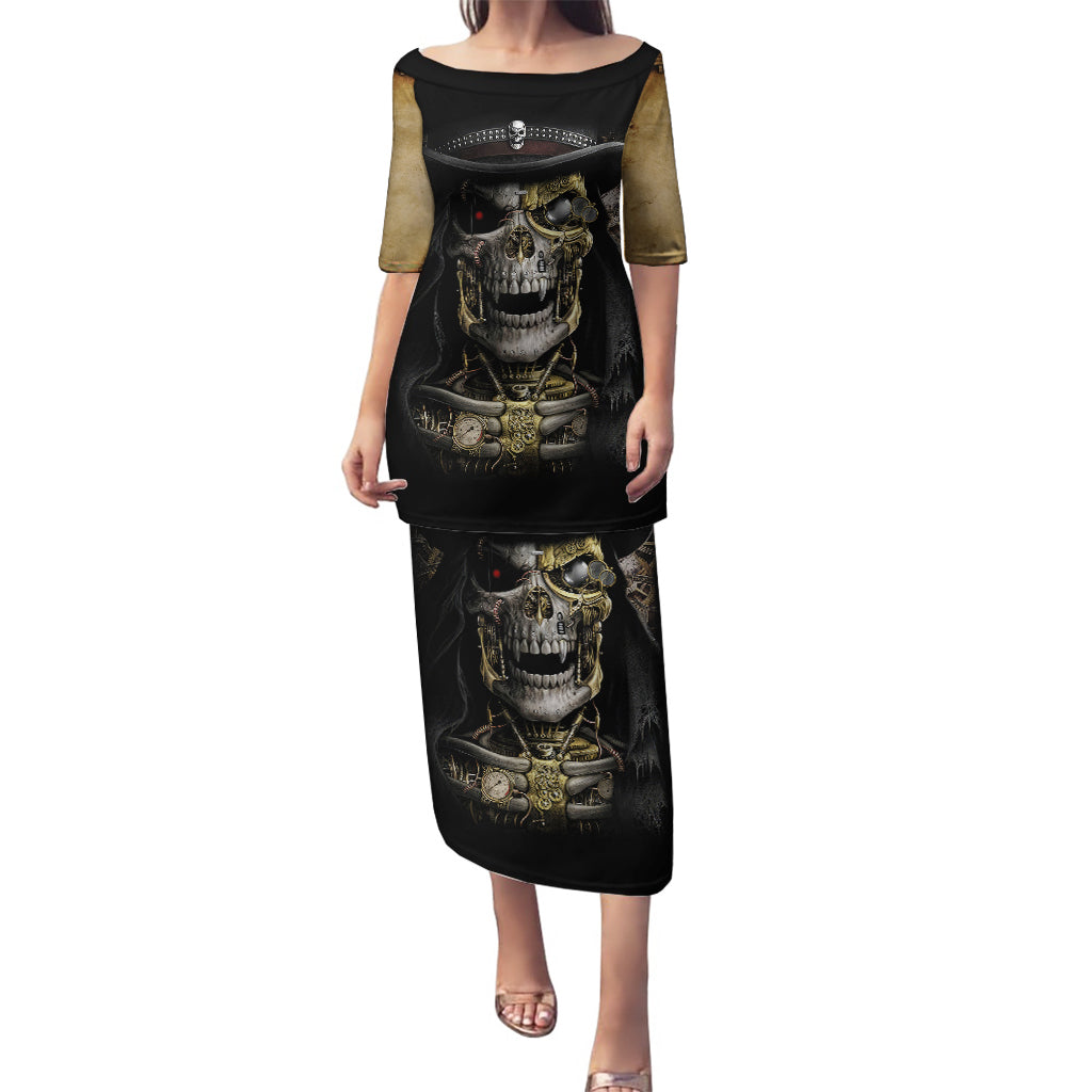 Skull Puletasi Golden Skull Steampunk - Wonder Print Shop