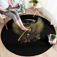 skull-round-carpet-golden-skull-steampunk