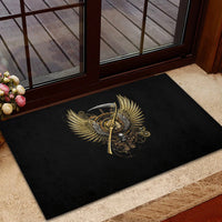 Skull Rubber Doormat Golden Skull Steampunk - Wonder Print Shop
