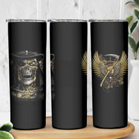 Skull Skinny Tumbler Golden Skull Steampunk - Wonder Print Shop