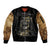 Skull Sleeve Zip Bomber Jacket Golden Skull Steampunk - Wonder Print Shop