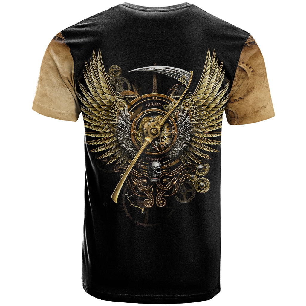 Skull T Shirt Golden Skull Steampunk - Wonder Print Shop