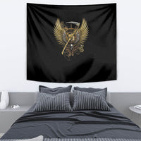 Skull Tapestry Golden Skull Steampunk - Wonder Print Shop