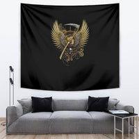 Skull Tapestry Golden Skull Steampunk - Wonder Print Shop