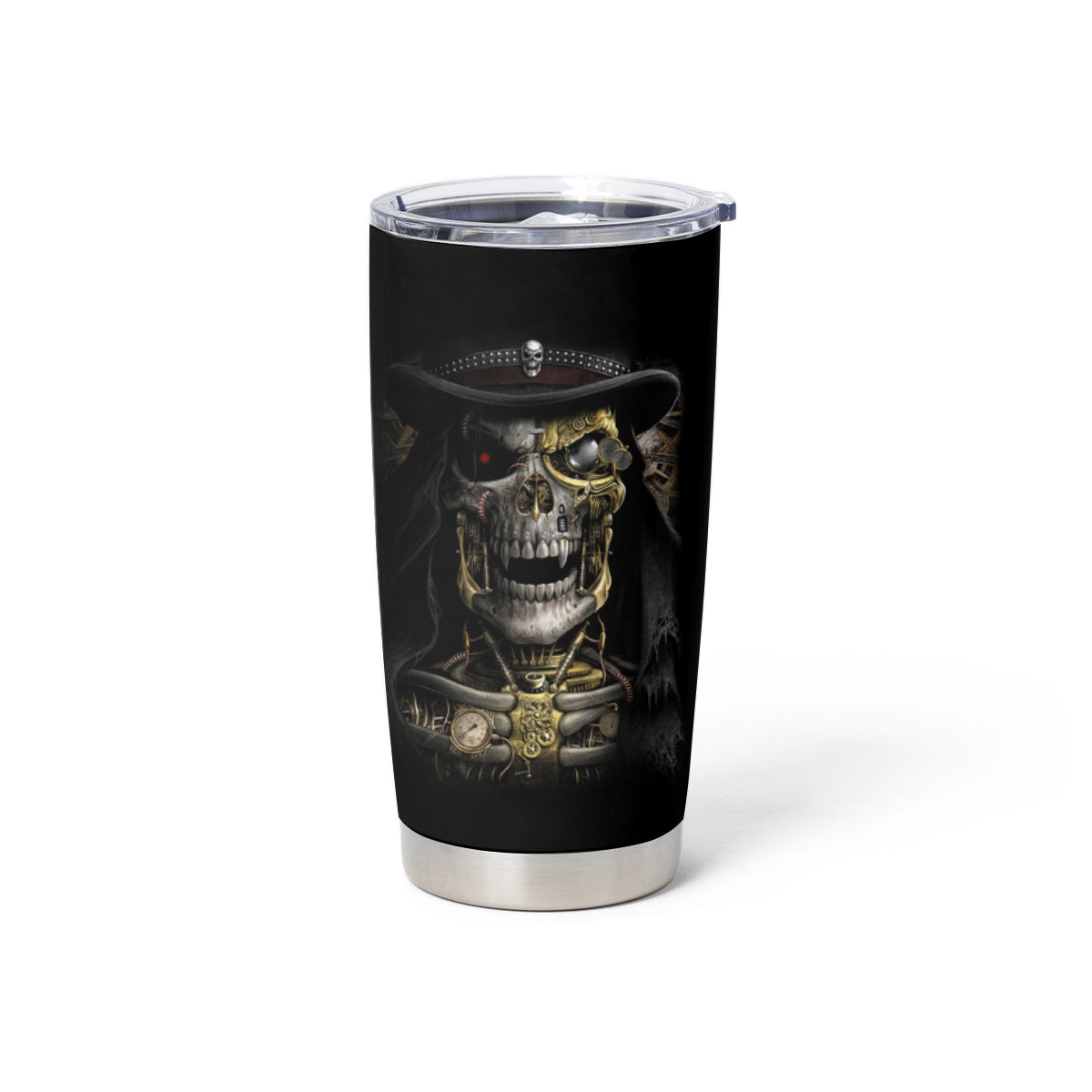 Skull Tumbler Cup Golden Skull Steampunk - Wonder Print Shop