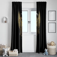 Skull Window Curtain Golden Skull Steampunk - Wonder Print Shop