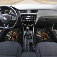 Skull Car Mats Skeleton Steampunk Heart Inside - Wonder Print Shop