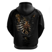 Skull Hoodie Skeleton Steampunk Heart Inside - Wonder Print Shop