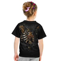 Skull Kid T Shirt Skeleton Steampunk Heart Inside - Wonder Print Shop