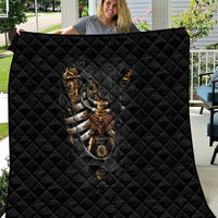Skull Quilt Skeleton Steampunk Heart Inside - Wonder Print Shop