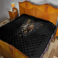 Skull Quilt Skeleton Steampunk Heart Inside - Wonder Print Shop