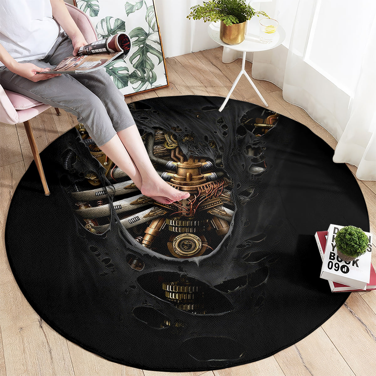 skull-round-carpet-skeleton-steampunk-heart-inside