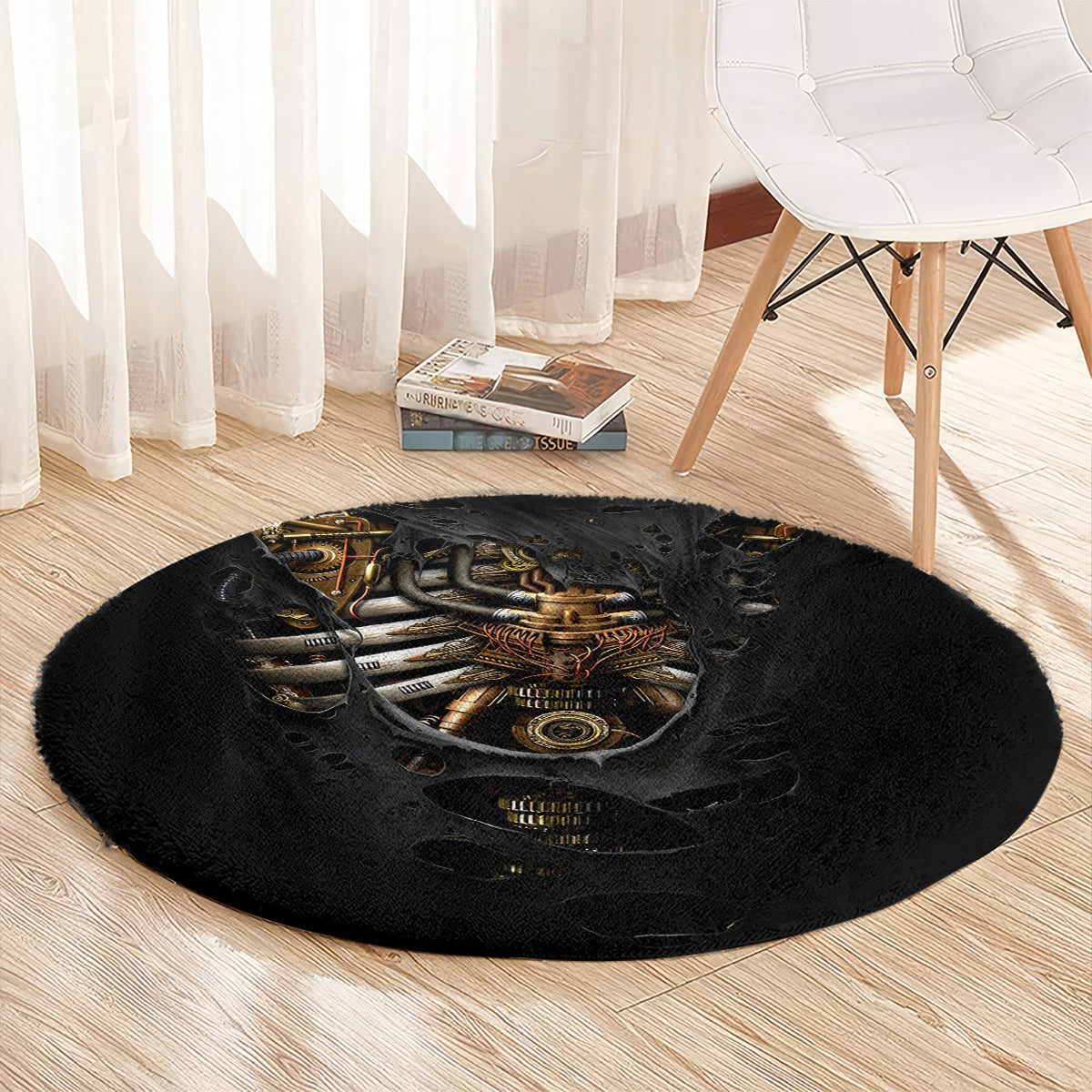skull-round-carpet-skeleton-steampunk-heart-inside