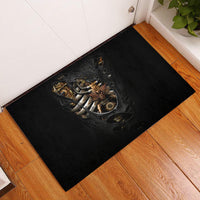Skull Rubber Doormat Skeleton Steampunk Heart Inside - Wonder Print Shop