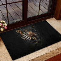 Skull Rubber Doormat Skeleton Steampunk Heart Inside - Wonder Print Shop