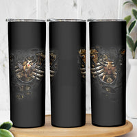 Skull Skinny Tumbler Skeleton Steampunk Heart Inside - Wonder Print Shop