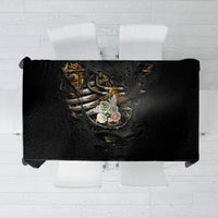 Skull Tablecloth Skeleton Steampunk Heart Inside - Wonder Print Shop