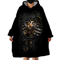 Skull Wearable Blanket Hoodie Skeleton Steampunk Heart Inside - Wonder Print Shop