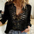 Skull Women Casual Shirt Skeleton Steampunk Heart Inside - Wonder Print Shop
