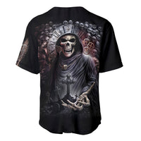 Skull Baseball Jersey Skull Grim Time Reaper - Wonder Print Shop
