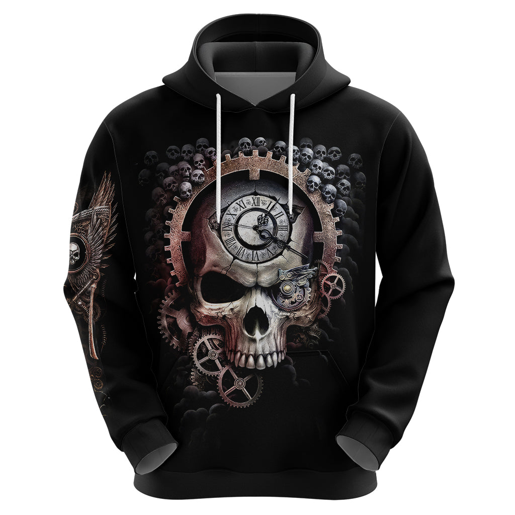 Skull Hoodie Skull Grim Time Reaper - Wonder Print Shop