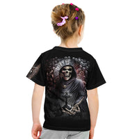 Skull Kid T Shirt Skull Grim Time Reaper - Wonder Print Shop