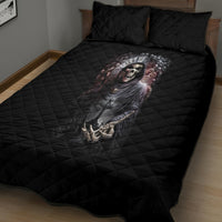 Skull Quilt Bed Set Skull Grim Time Reaper - Wonder Print Shop