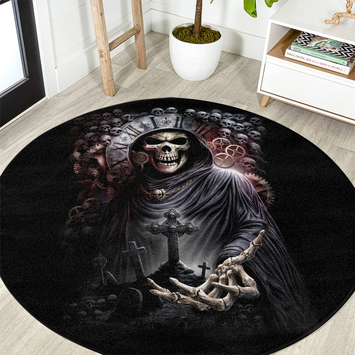 skull-round-carpet-skull-grim-time-reaper