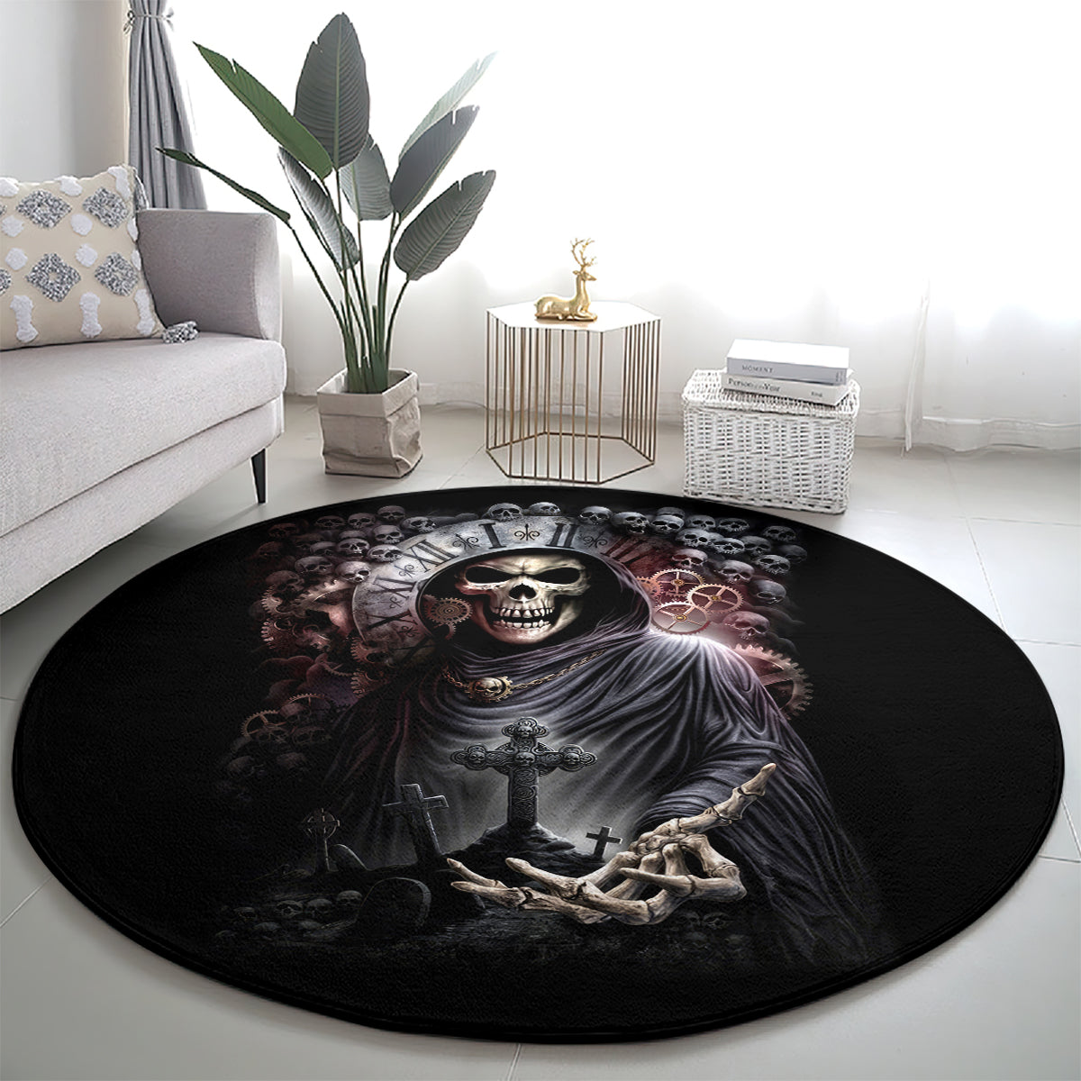 skull-round-carpet-skull-grim-time-reaper