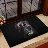 Skull Rubber Doormat Skull Grim Time Reaper - Wonder Print Shop