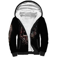 Skull Sherpa Hoodie Skull Grim Time Reaper - Wonder Print Shop