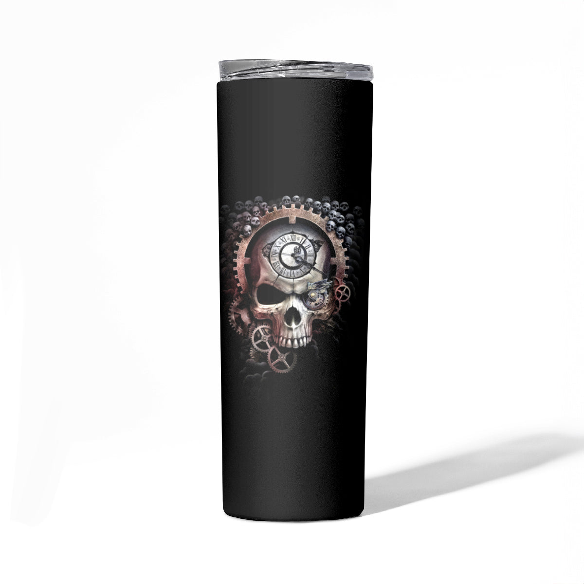 Skull Skinny Tumbler Skull Grim Time Reaper - Wonder Print Shop