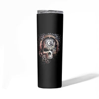 Skull Skinny Tumbler Skull Grim Time Reaper - Wonder Print Shop