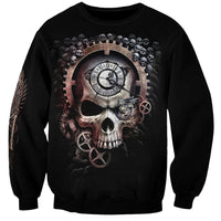 Skull Sweatshirt Skull Grim Time Reaper - Wonder Print Shop