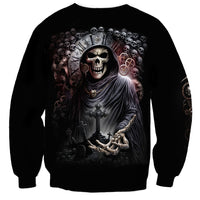 Skull Sweatshirt Skull Grim Time Reaper - Wonder Print Shop